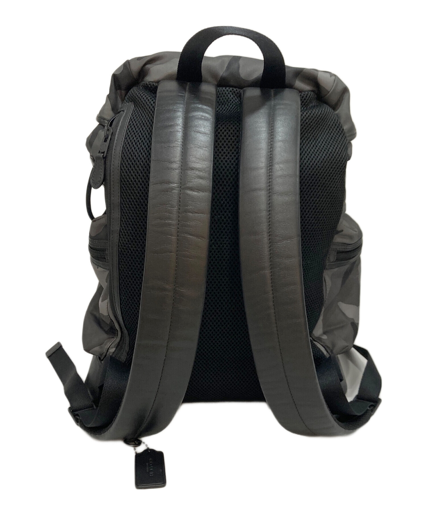 中古・古着通販】COACH (コーチ) カモフラージュ柄リュック グレー 