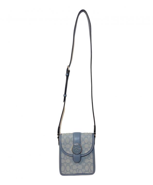 COACH コーチ/ロニーシグネチャージャガード/パシフィックブルー/C8321/K23**/Aランク/77【中古】 中古・古着通販】COACH (コーチ) ノース サウス ロニー クロスボディ