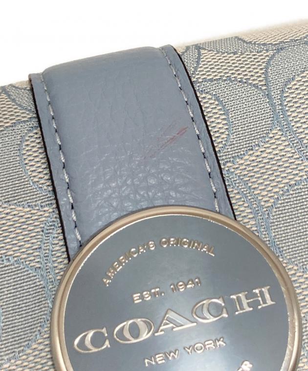 COACH コーチ/ロニーシグネチャージャガード/パシフィックブルー/C8321/K23**/Aランク/77【中古】 中古・古着通販】COACH (コーチ) ノース サウス ロニー クロスボディ