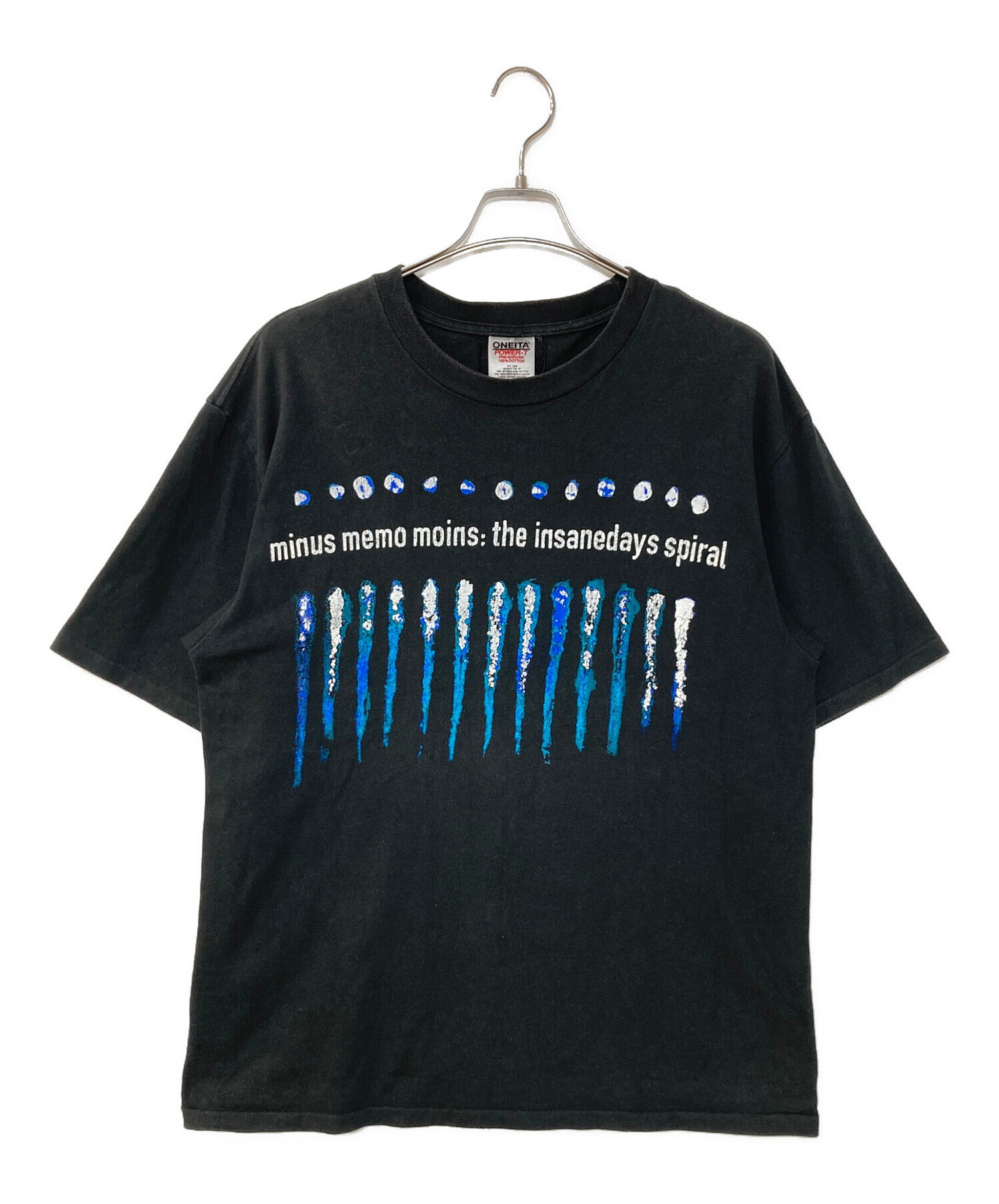 中古・古着通販】MINUS (マイナス) プリントTシャツ ブラック サイズ