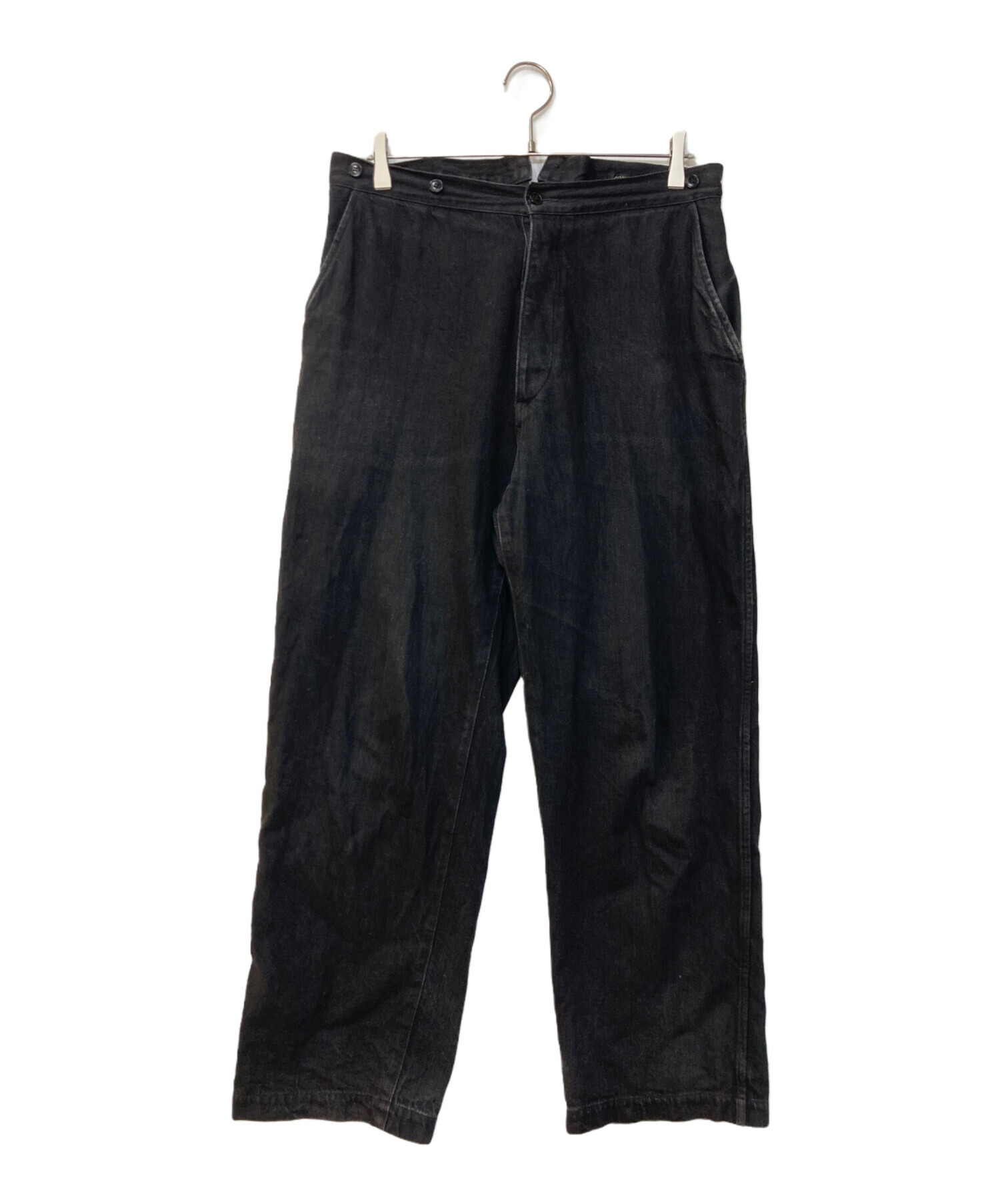 中古・古着通販】COMOLI (コモリ) デニムオーバーパンツ ブラック