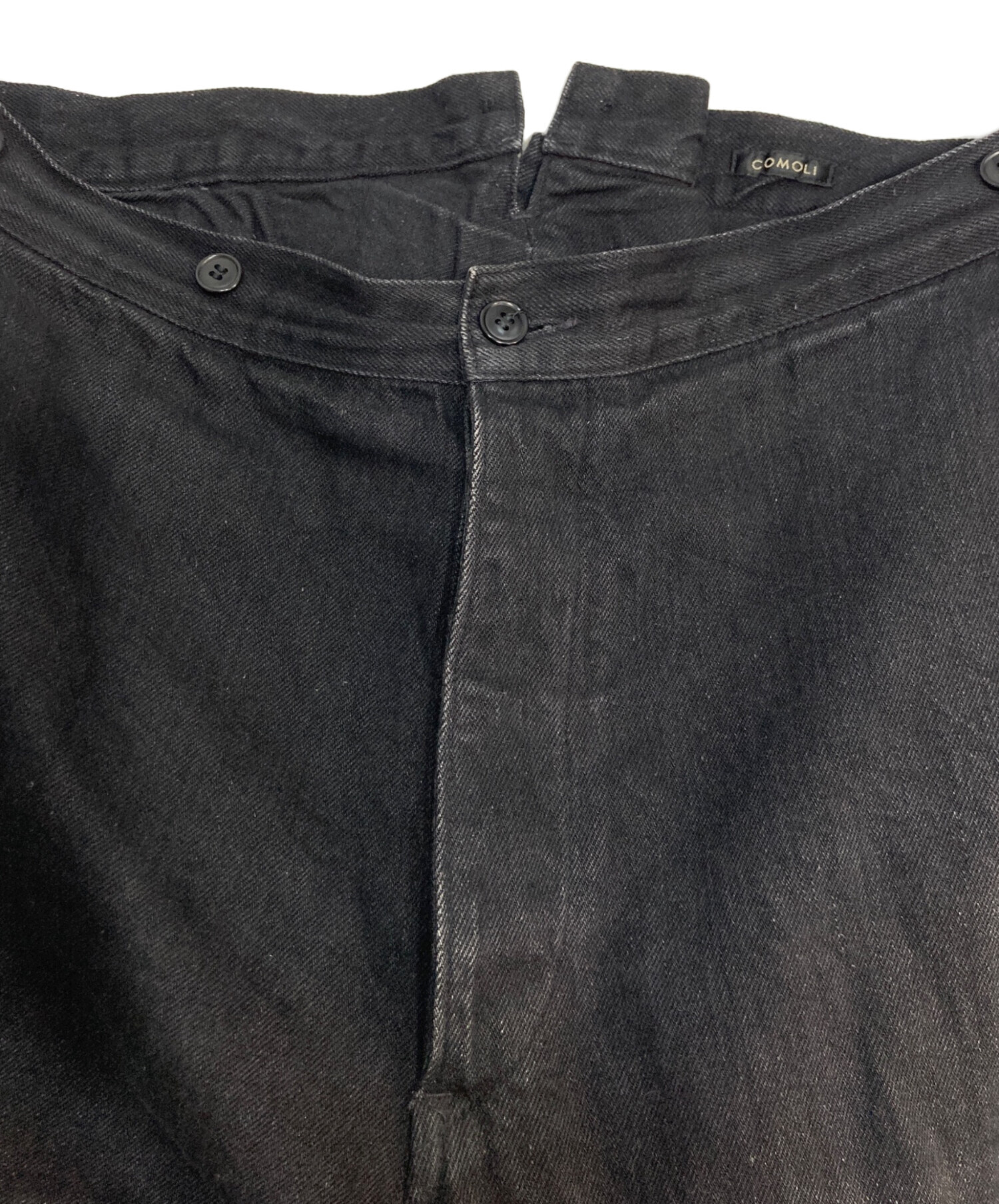 中古・古着通販】COMOLI (コモリ) デニムオーバーパンツ ブラック 