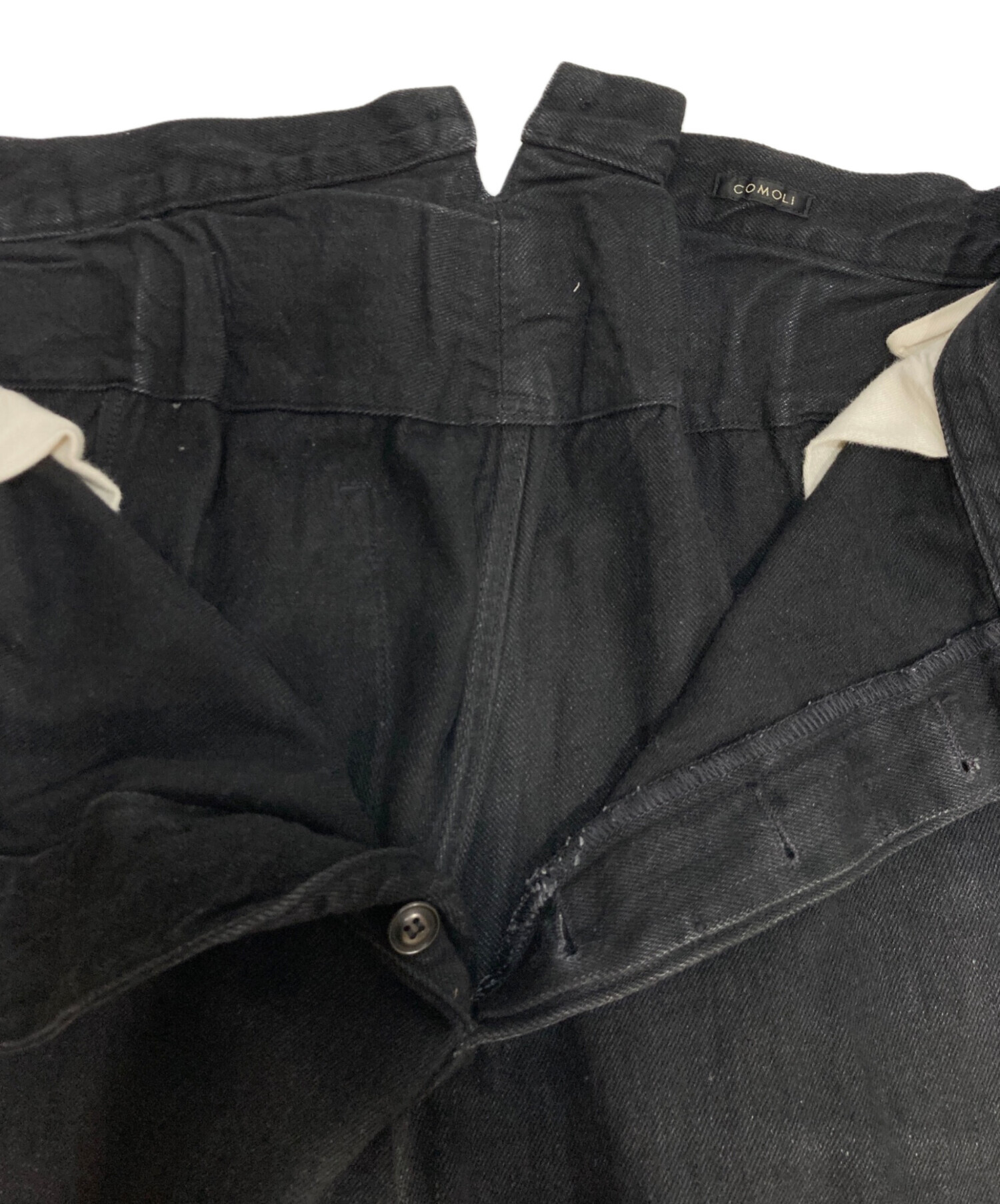 中古・古着通販】COMOLI (コモリ) デニムオーバーパンツ ブラック 