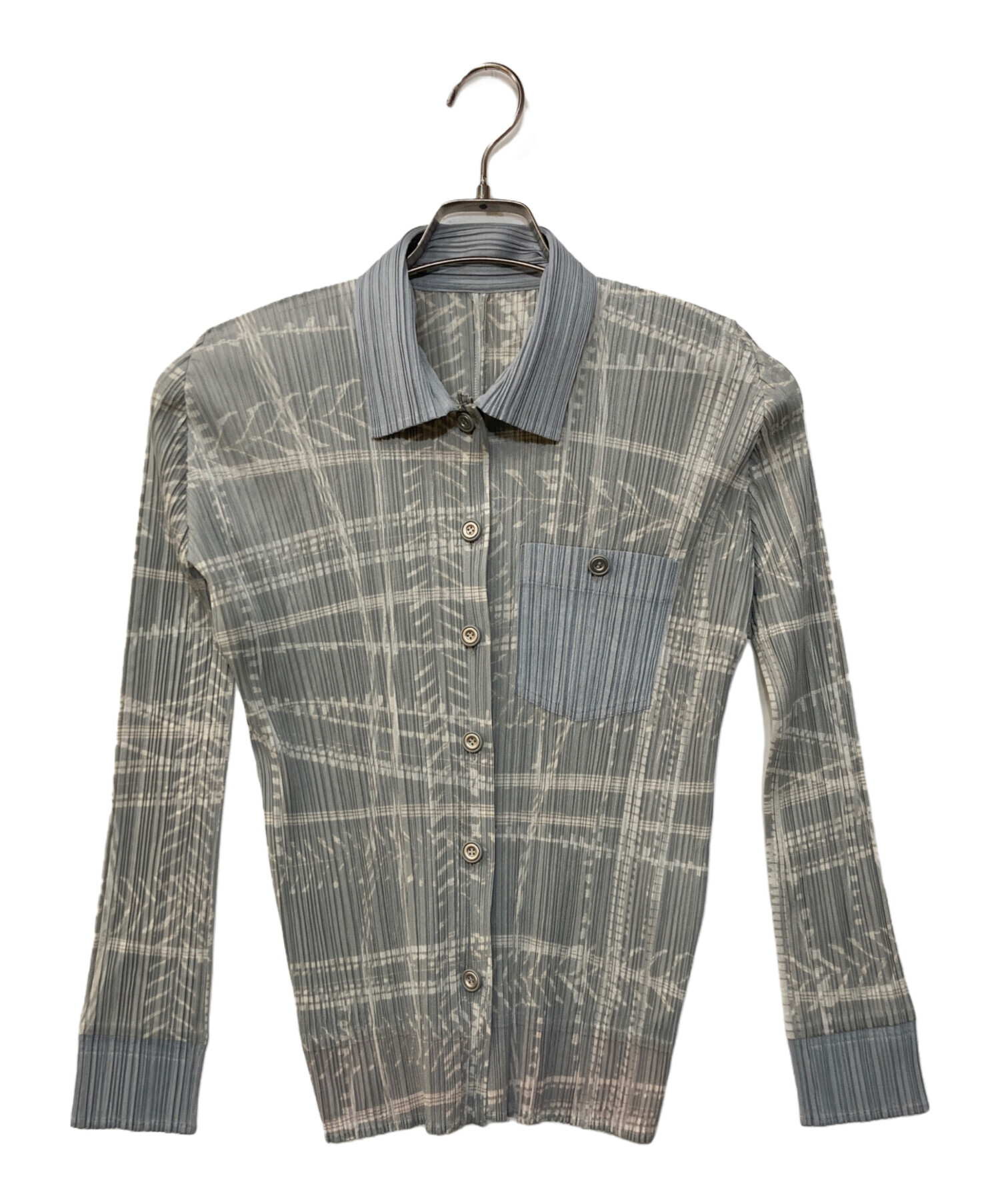 *PLATS PLEASE* プリーツタンクトップチェック Pleats Please Issey Miyake プリーツ タンクトップ | グレー