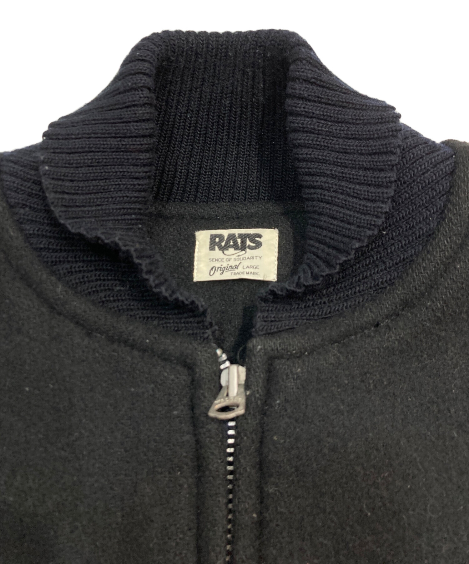 RATS ウールスタジャン　ＸＬ 中古・古着通販】RATS (ラッツ) ウールクラブスタジャン ブラック
