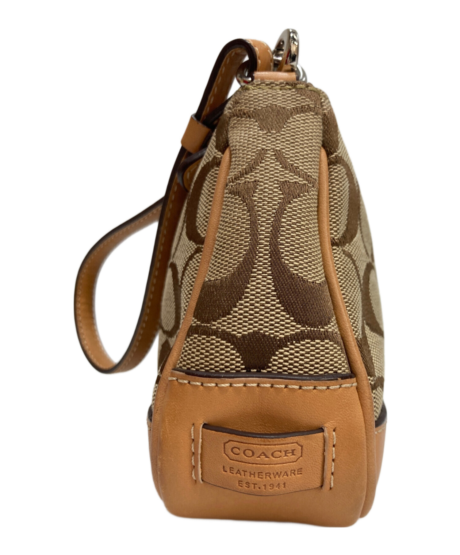 コーチ COACH ショルダーバッグ シグネチャー ワンショルダー 19218 ベージュ 中古・古着通販】COACH (コーチ) シグネイチャーワンショルダーバッグ