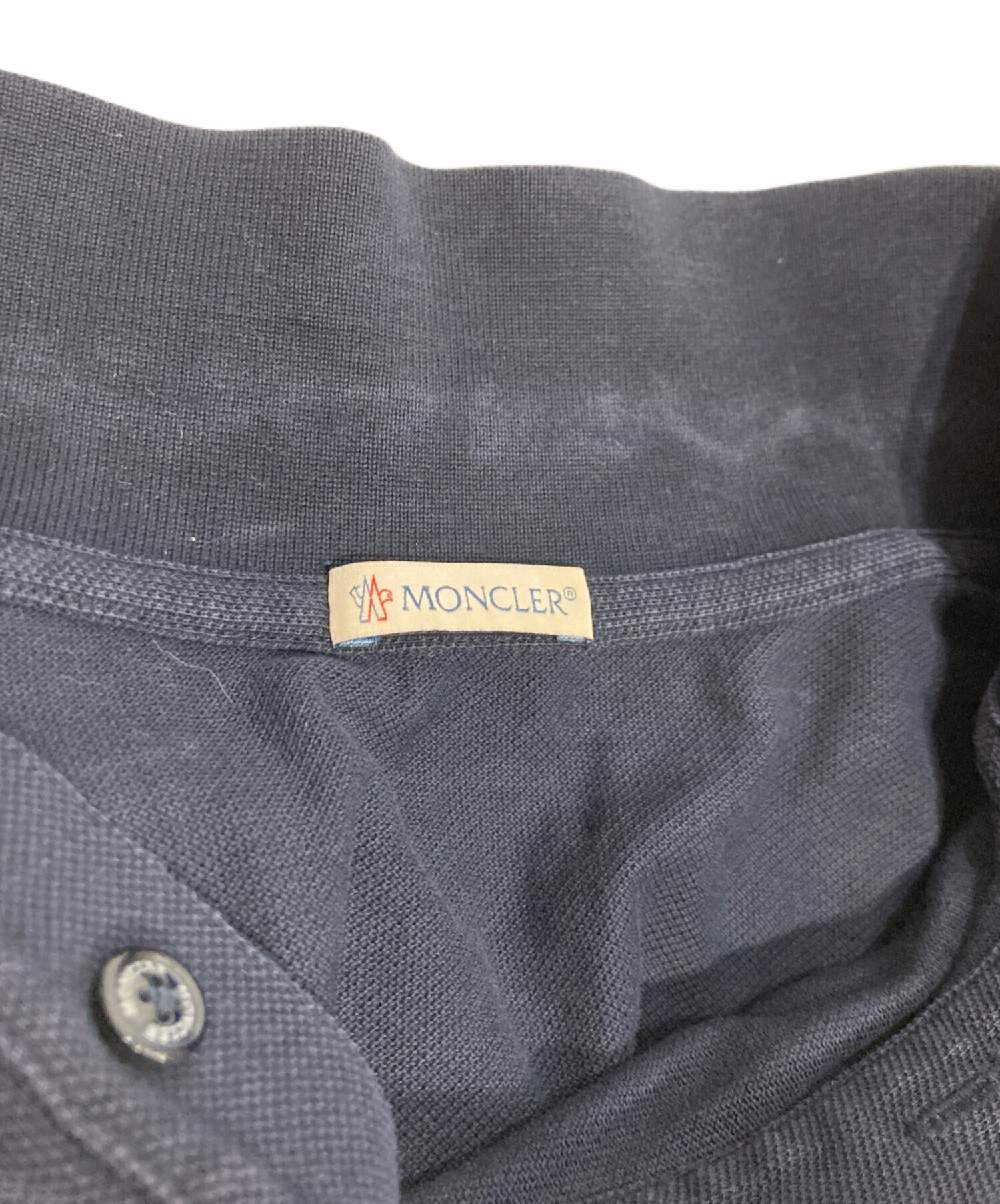 中古・古着通販】MONCLER (モンクレール) ポロシャツ ネイビー サイズ