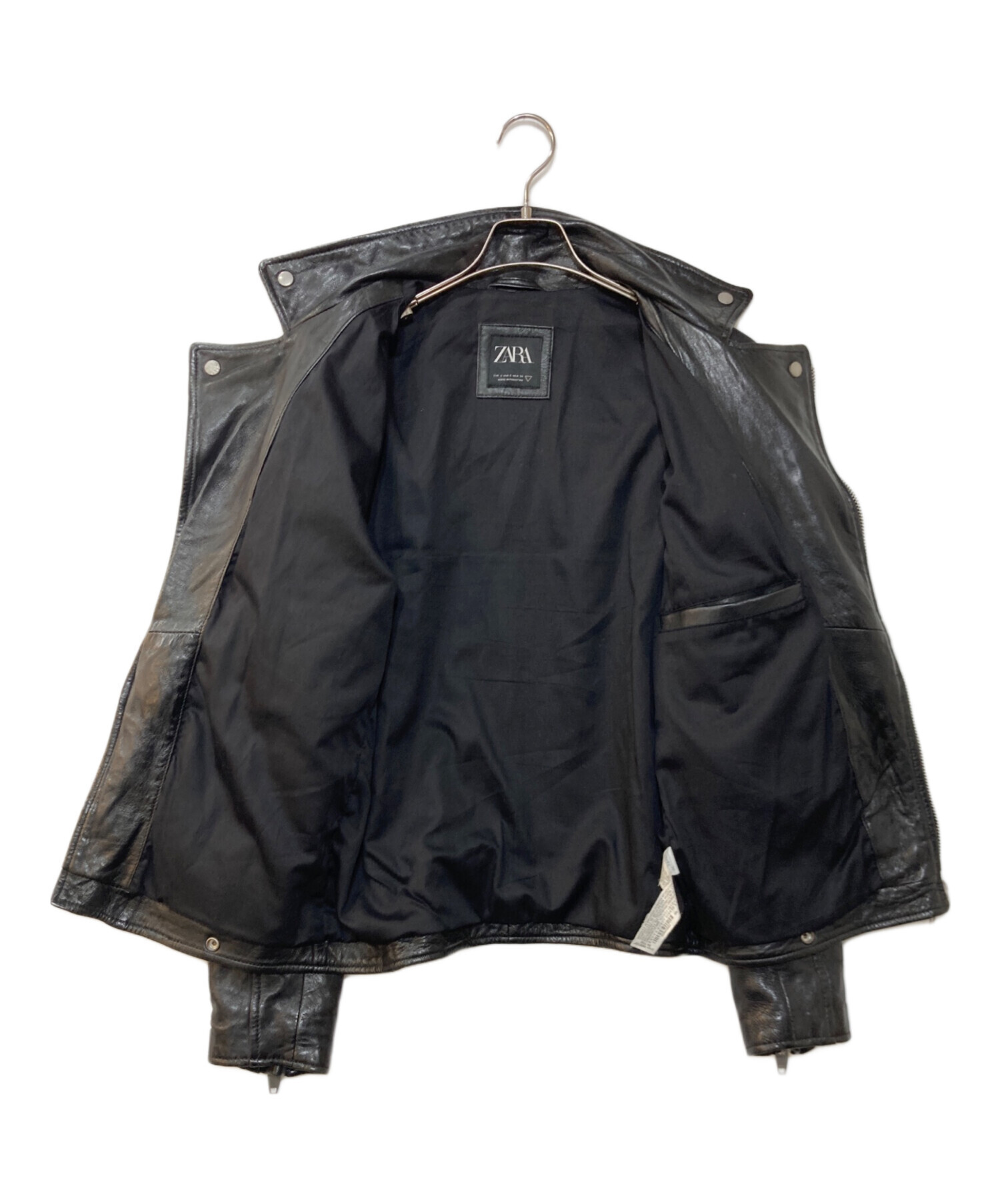 中古・古着通販】ZARA (ザラ) シープレザー ダブル ライダース