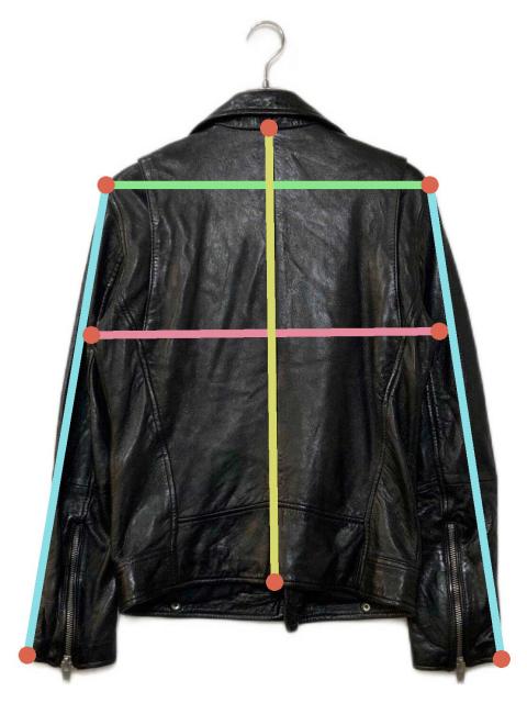 中古・古着通販】ZARA (ザラ) シープレザー ダブル ライダース