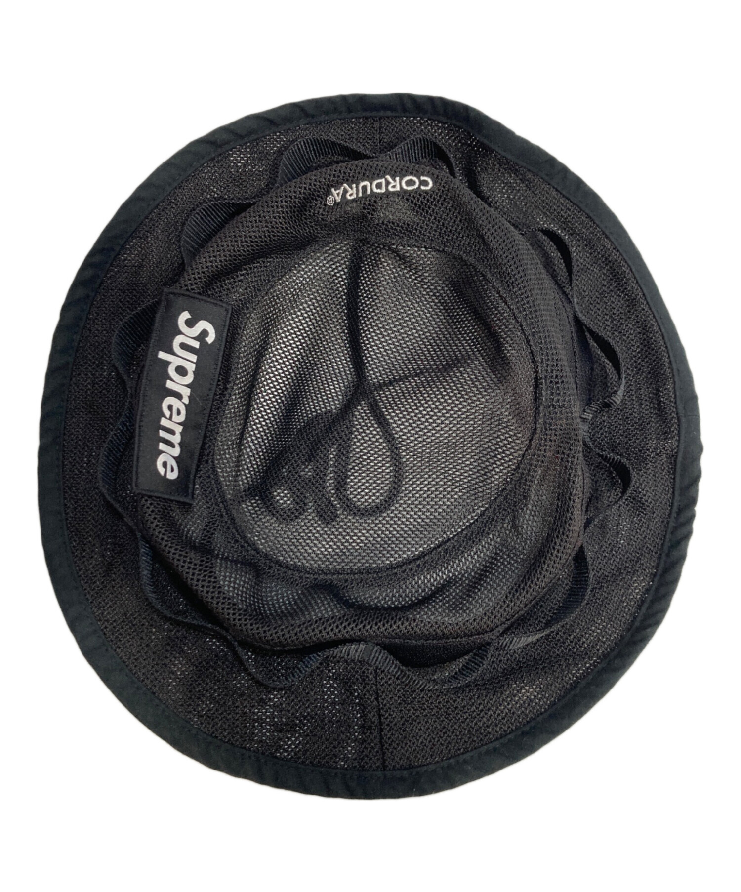 新品　Supreme CORDURA メッシュハット 黒　最終価格 Supreme - シュプリーム SUPREME MESH CORDURA BOONIE ハットの通販 by