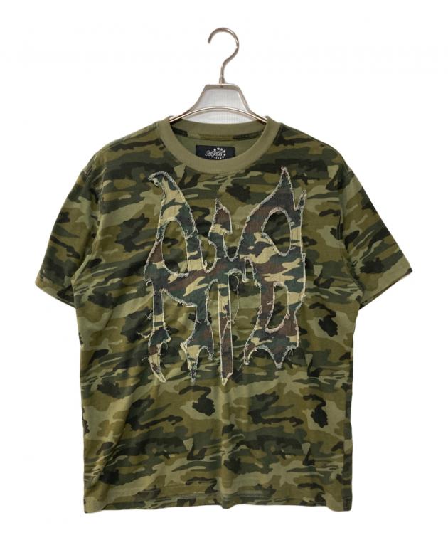 中古・古着通販】AFB (エーエフビー) カモ柄迷彩Tシャツ グリーン
