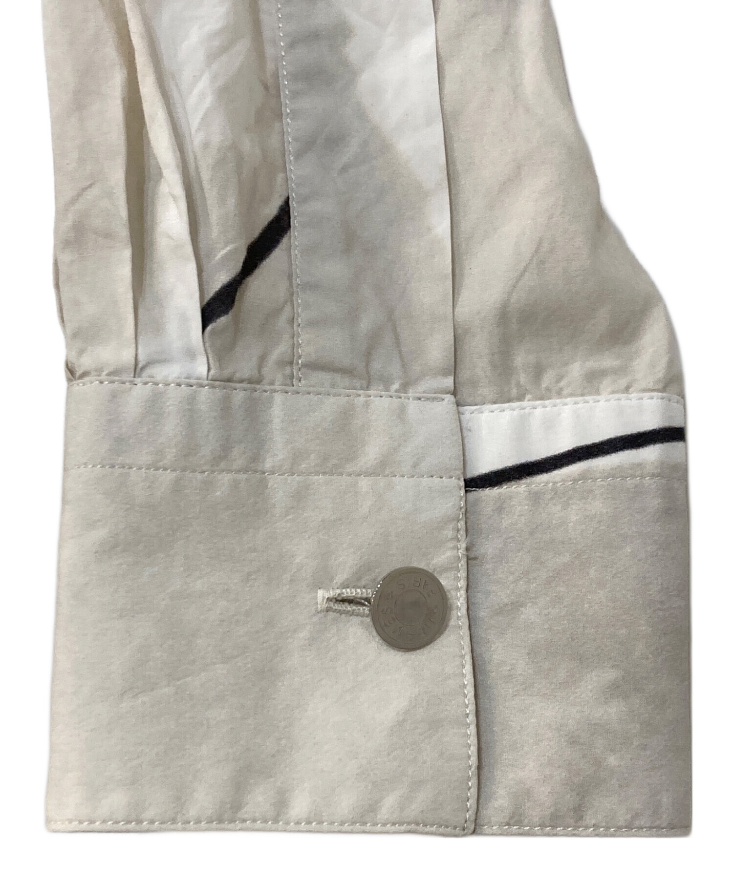 中古・古着通販】HERMES (エルメス) コットン柄シャツ ホワイト サイズ