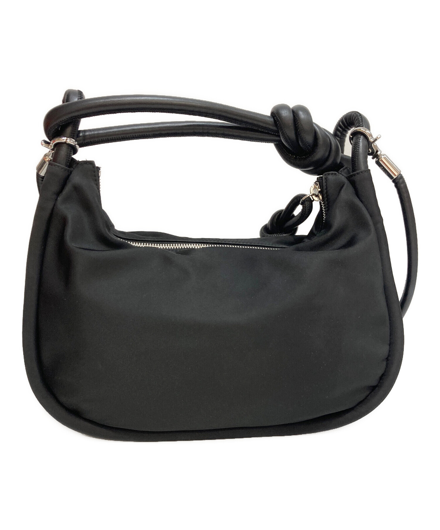 中古・古着通販】GANNI (ガニー) KNOT BAGUETTE ハンドバッグ ブラック 