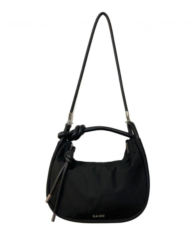 中古・古着通販】GANNI (ガニー) KNOT BAGUETTE ハンドバッグ ブラック