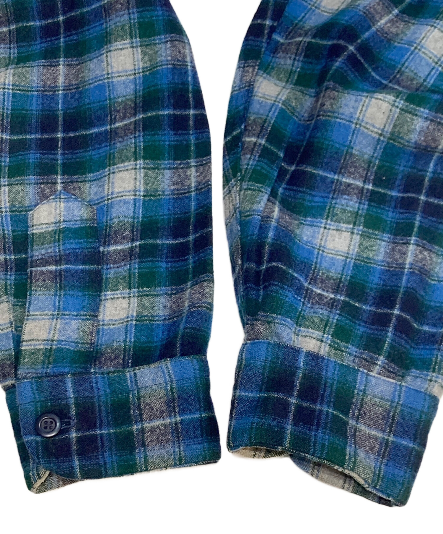 美品 70s PENDLETON ペンドルトン ボードシャツ グリーン Lサイズ 中古・古着通販】PENDLETON (ペンドルトン) 70S ボードシャツ ブルー