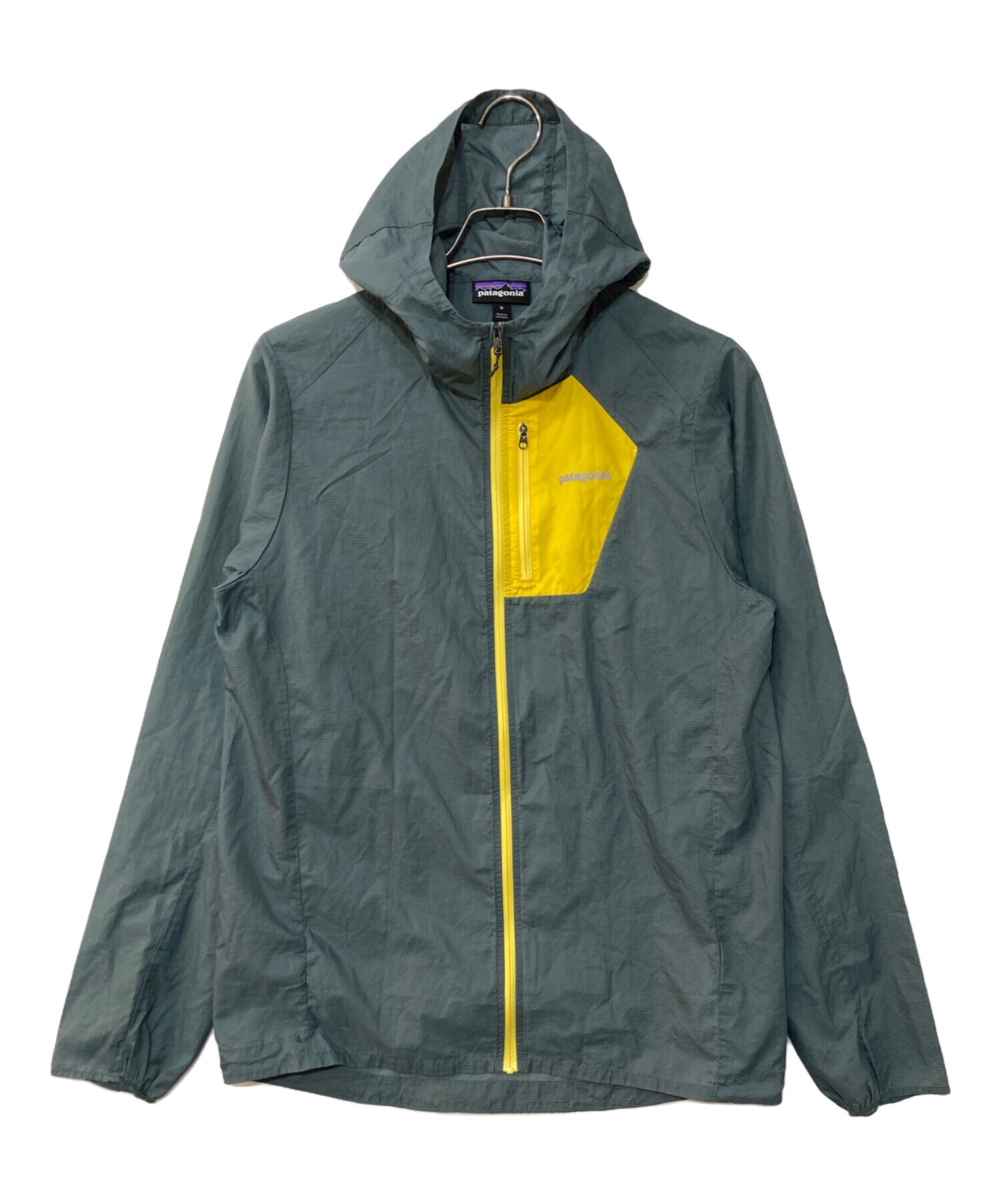 Patagonia フーディニジャケットM グレー/イエロー 中古・古着通販】Patagonia (パタゴニア) Houdini Jacket フーディニ