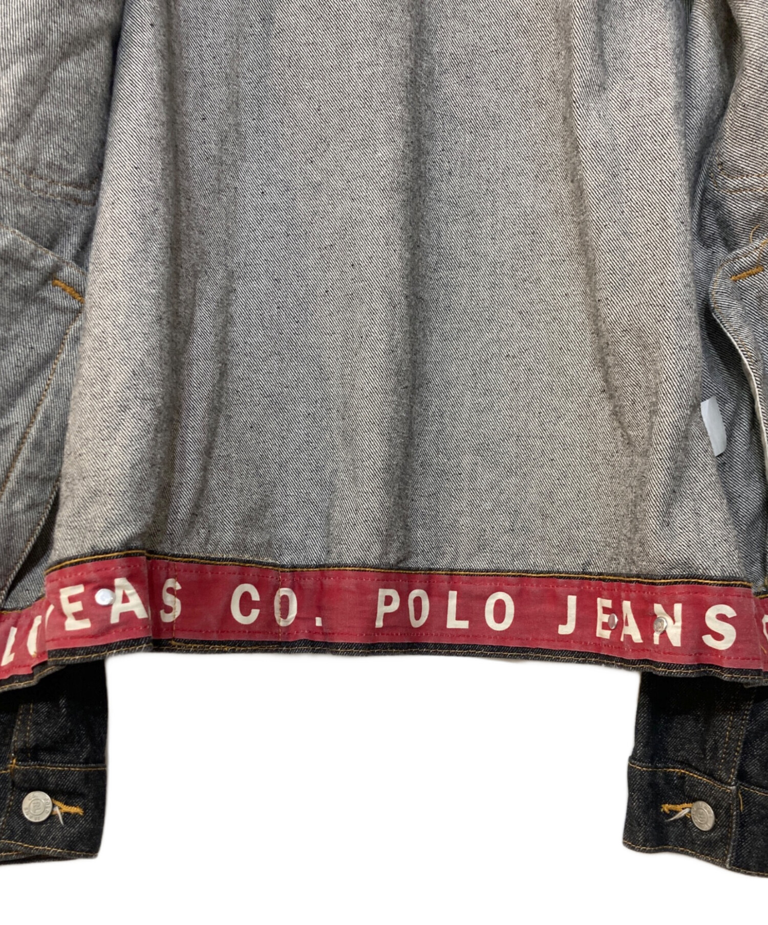 90s Polo Jeans ブラックデニムジャケット　先染め 90s カナダ製 POLO JEANS 先染めブラックデニムジャケット - メルカリ