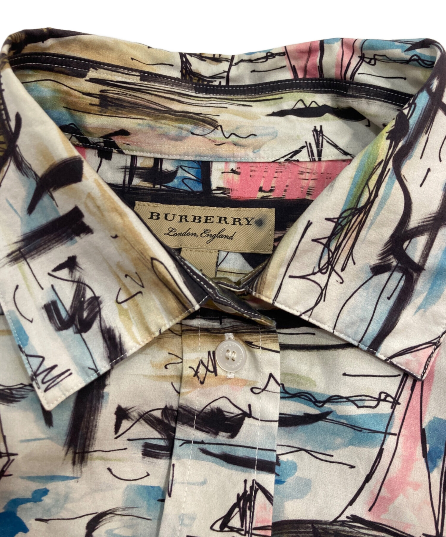 中古・古着通販】BURBERRY (バーバリー) 総柄シャツ マルチカラー