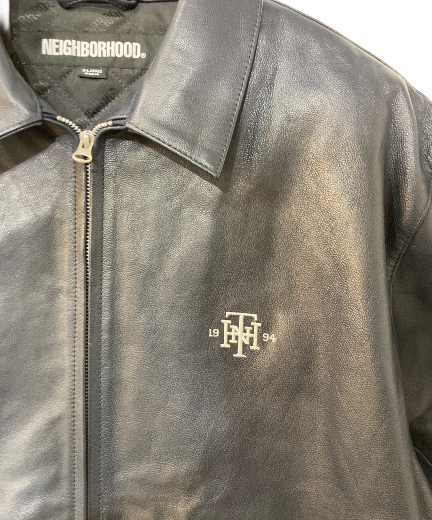 ジャケット・アウター neighborhood LEATHER ZIP WORK JACKET 中古・古着通販】NEIGHBORHOOD (ネイバーフッド) LEATHER ZIP WORK