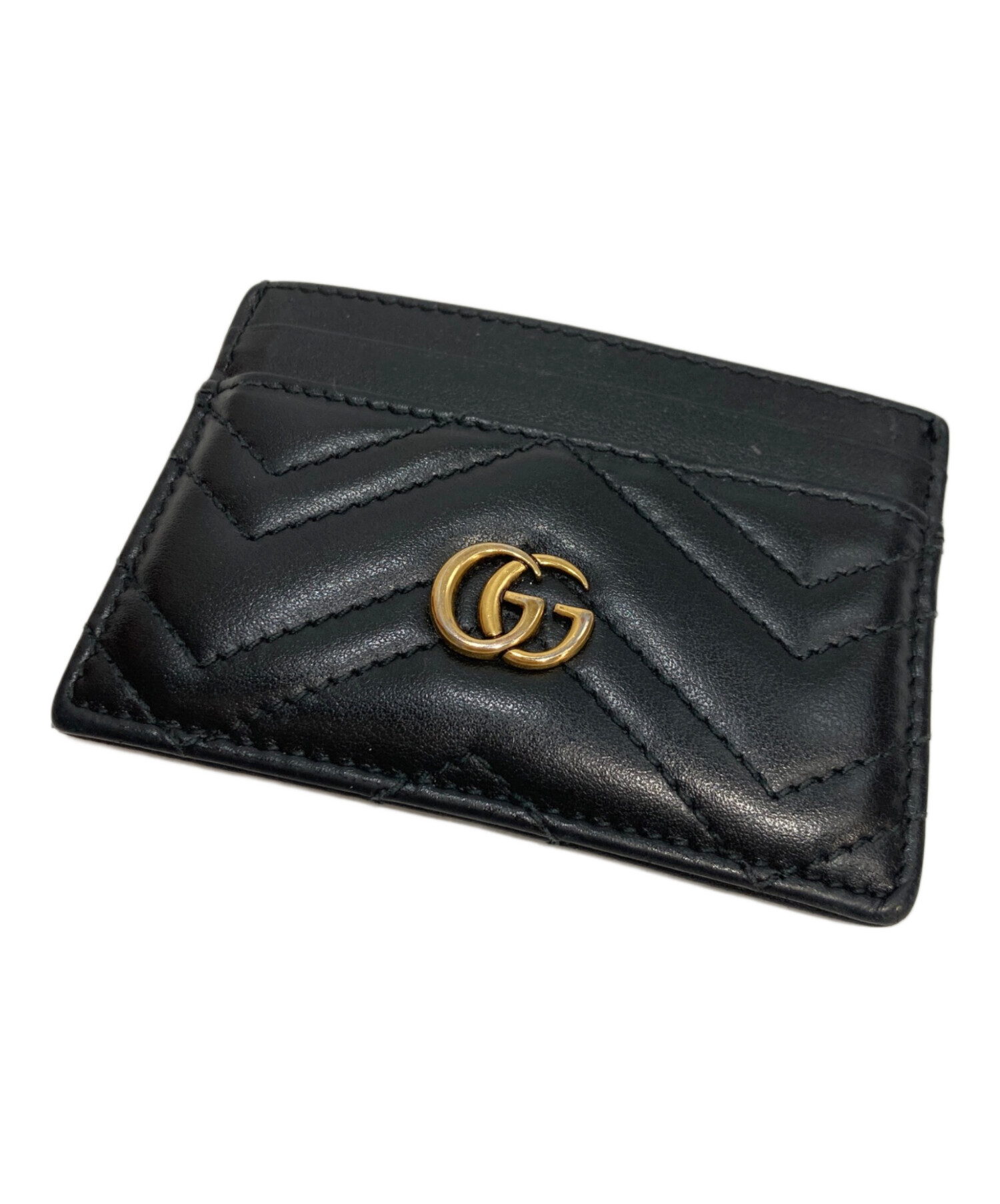 中古・古着通販】GUCCI (グッチ) GGマーモントカードケース ブラック