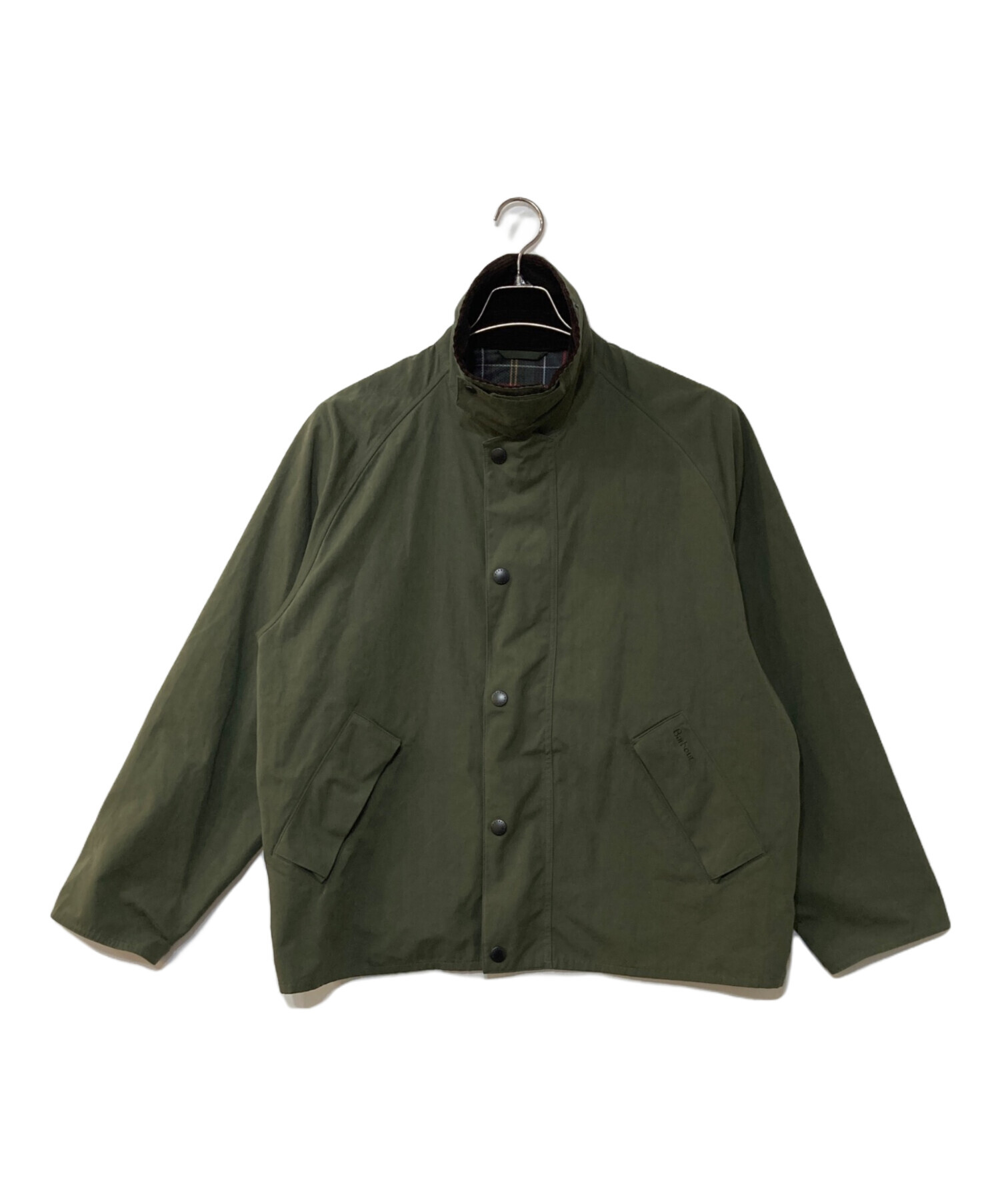 Barbour オリーブ ジャケット 40 中古・古着通販】Barbour (バブアー) TRANSPORT ピーチスキン コットン