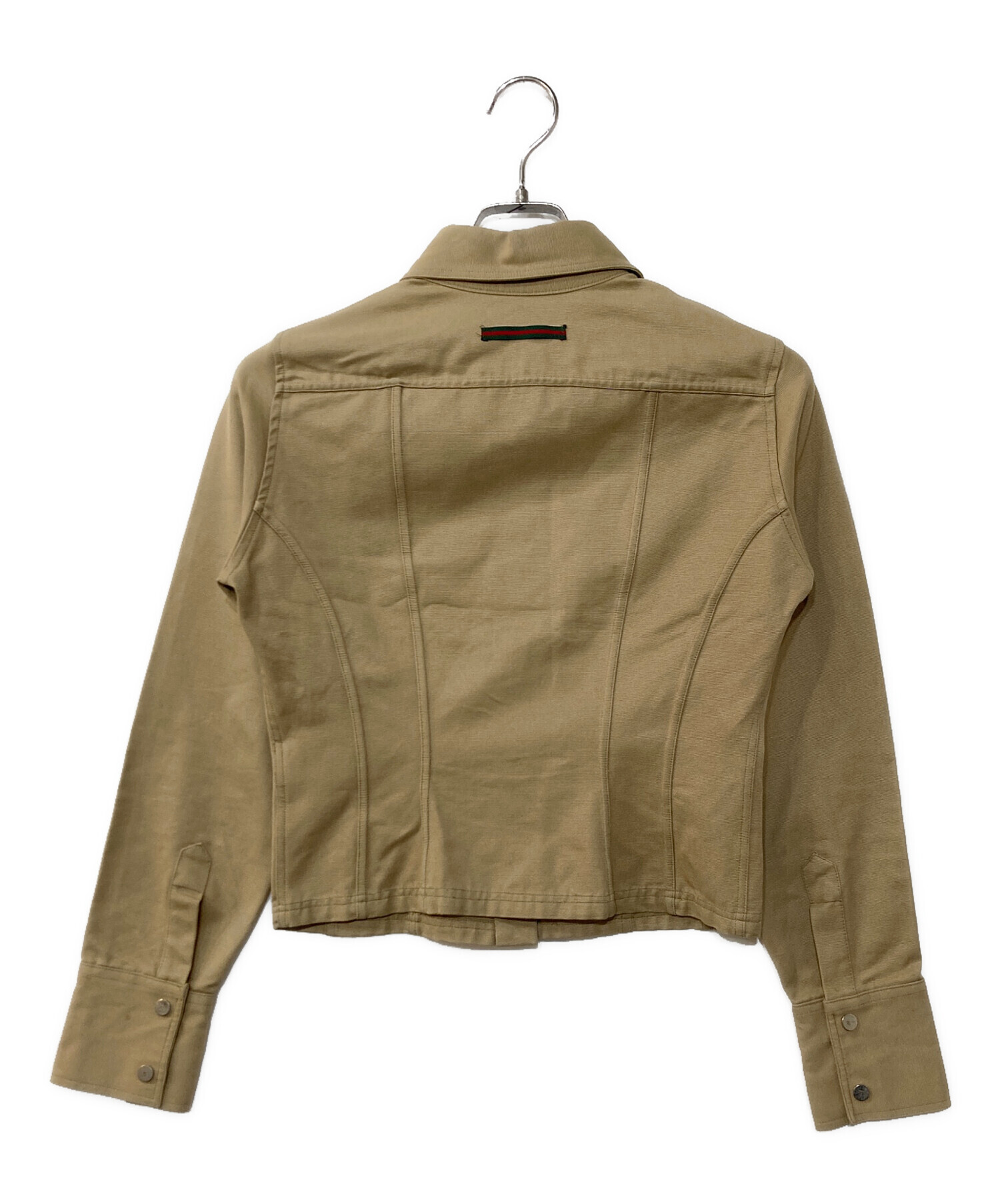 中古・古着通販】GUCCI (グッチ) クロップドダックシャツ ベージュ