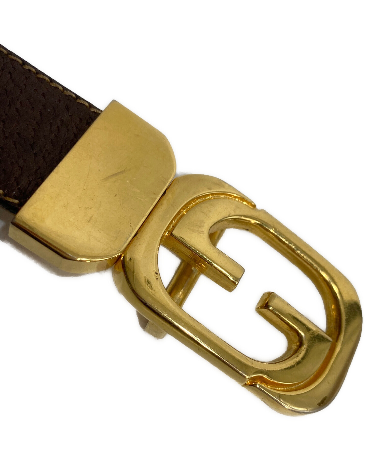 中古・古着通販】GUCCI (グッチ) リバーシブルレザーベルト ブラウン