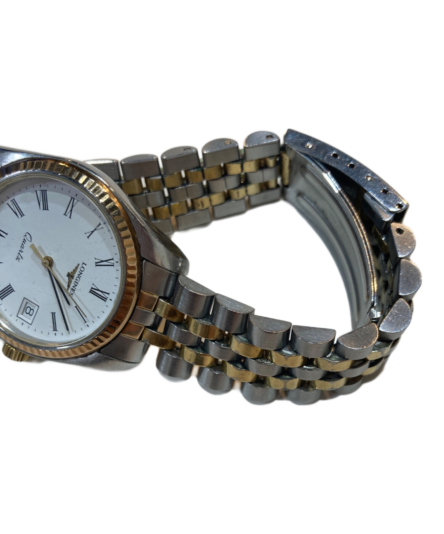 ロンジン　ハニカムメッシュ文字盤　メンズ　クオーツ　稼働品 YH-9886】中古品 LONGINES ロンジン グランドクラシック クロノグラフ