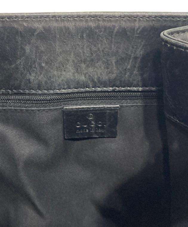 中古・古着通販】GUCCI (グッチ) GGキャンバスレザーコンビリュック