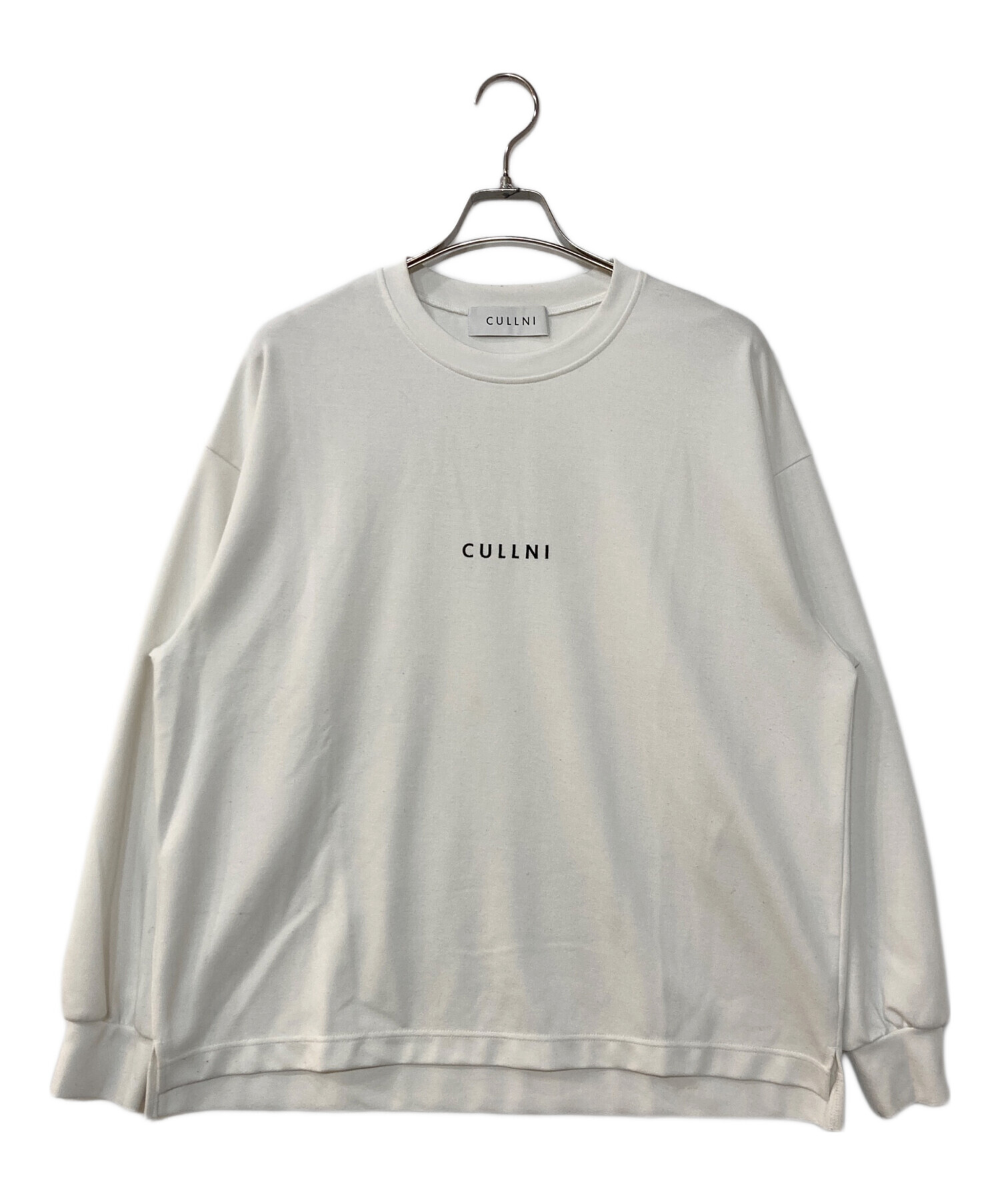 中古・古着通販】CULLNI (クルニ) Logo Embroidery Long Tee ホワイト