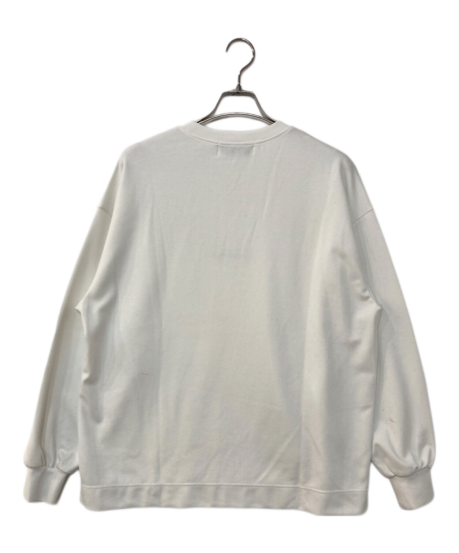 中古・古着通販】CULLNI (クルニ) Logo Embroidery Long Tee ホワイト