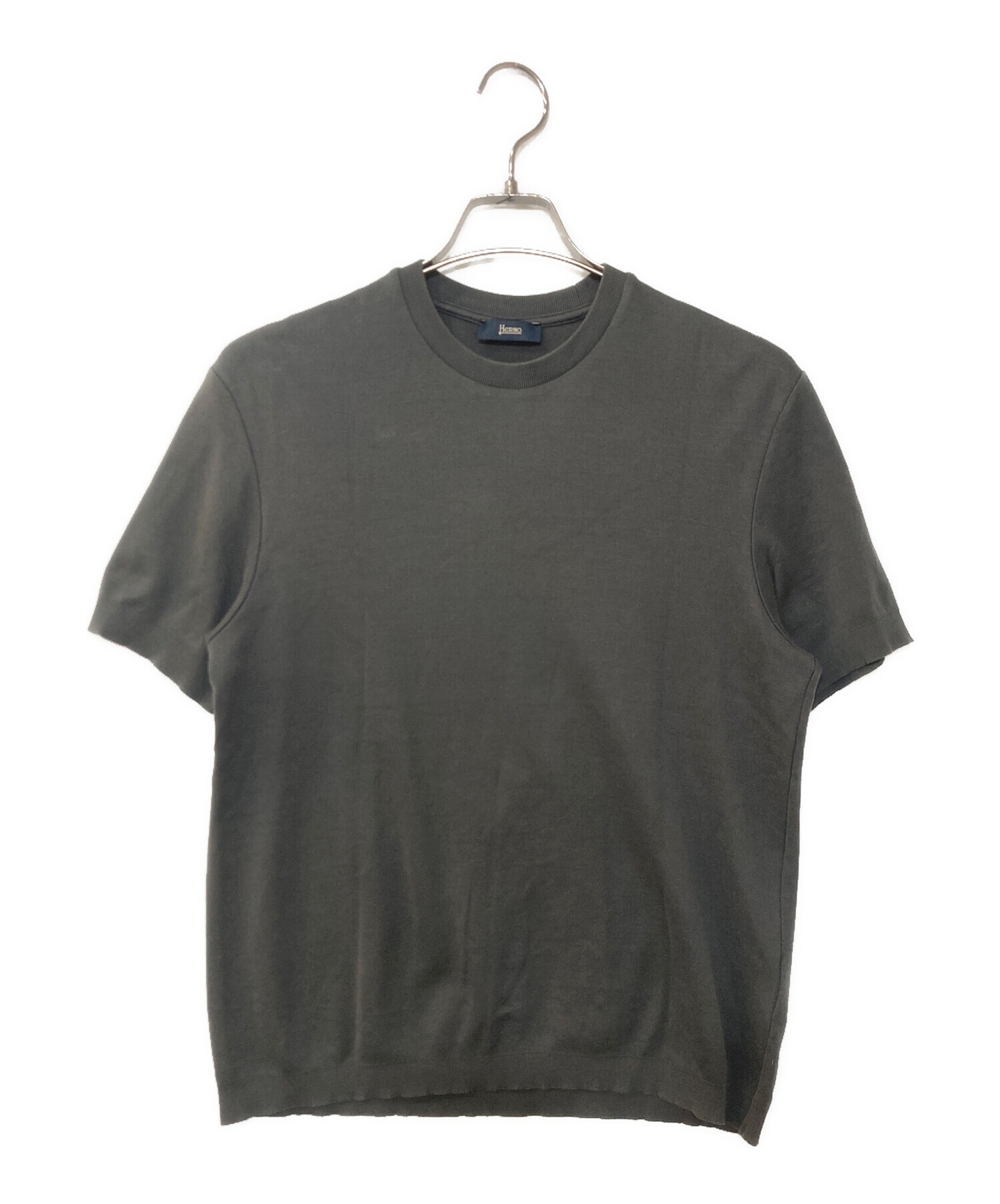 中古・古着通販】HERNO (ヘルノ) ニットTee グレー サイズ:46