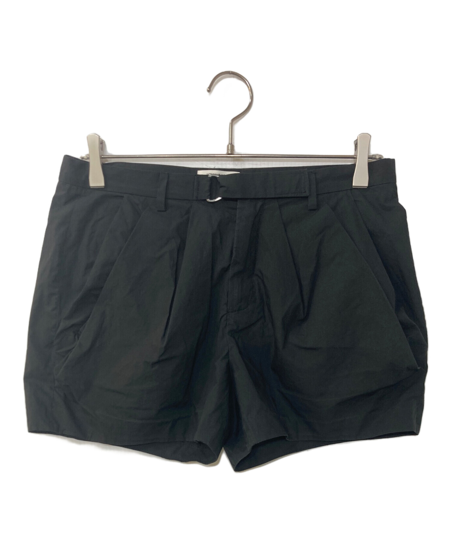 HELMUT LANG ブラック エクスパンション パネルショートパンツ 中古・古着通販】HELMUT LANG (ヘルムートラング) 3タックショート