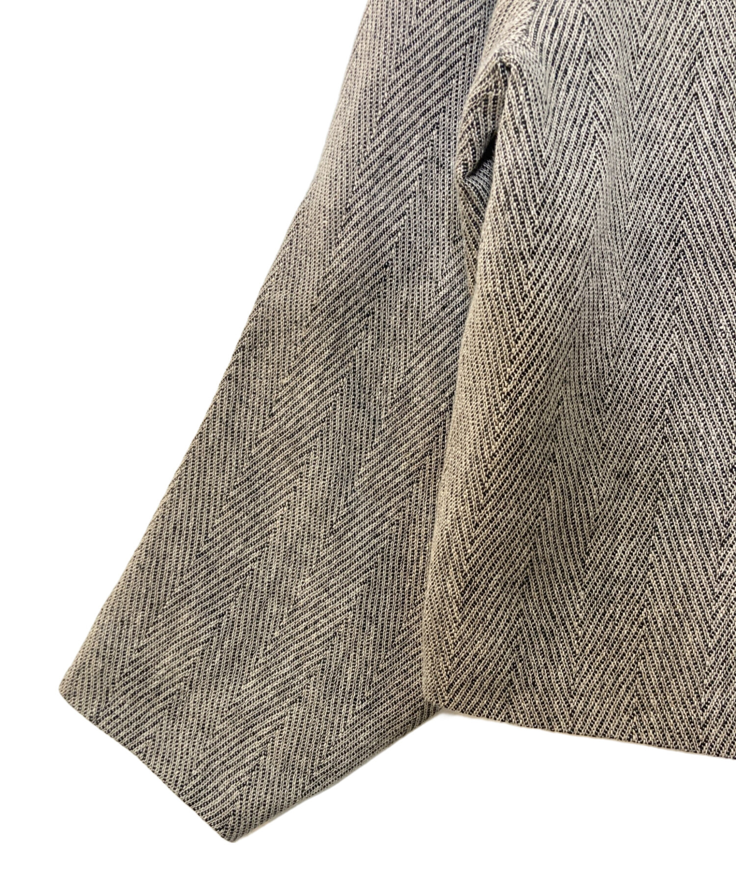 中古・古着通販】KAGURE (カグレ) リネンヘリンボンノーカラー