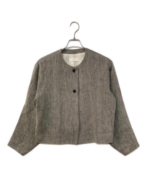 中古・古着通販】KAGURE (カグレ) リネンヘリンボンノーカラー