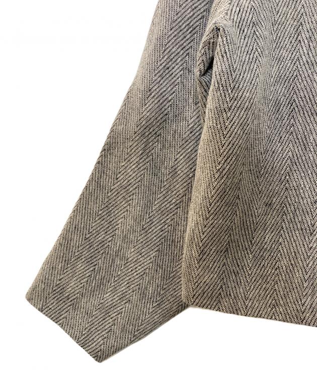 中古・古着通販】KAGURE (カグレ) リネンヘリンボンノーカラー 中古・古着通販】KAGURE (カグレ) リネンヘリンボンノーカラー