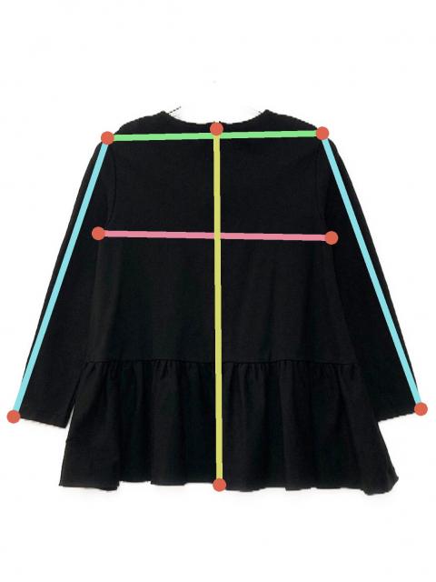 中古・古着通販】yori (ヨリ) ぬくぬくヘムフリルブラウス ブラック