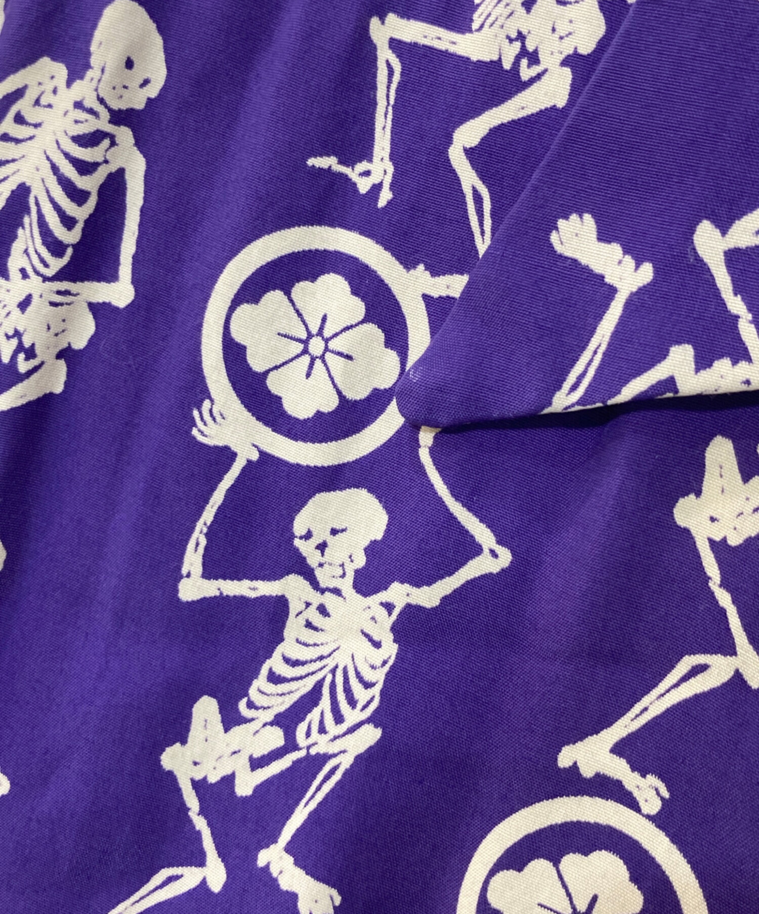 中古・古着通販】EVISU (エヴィス) 骸骨柄アロハシャツ パープル