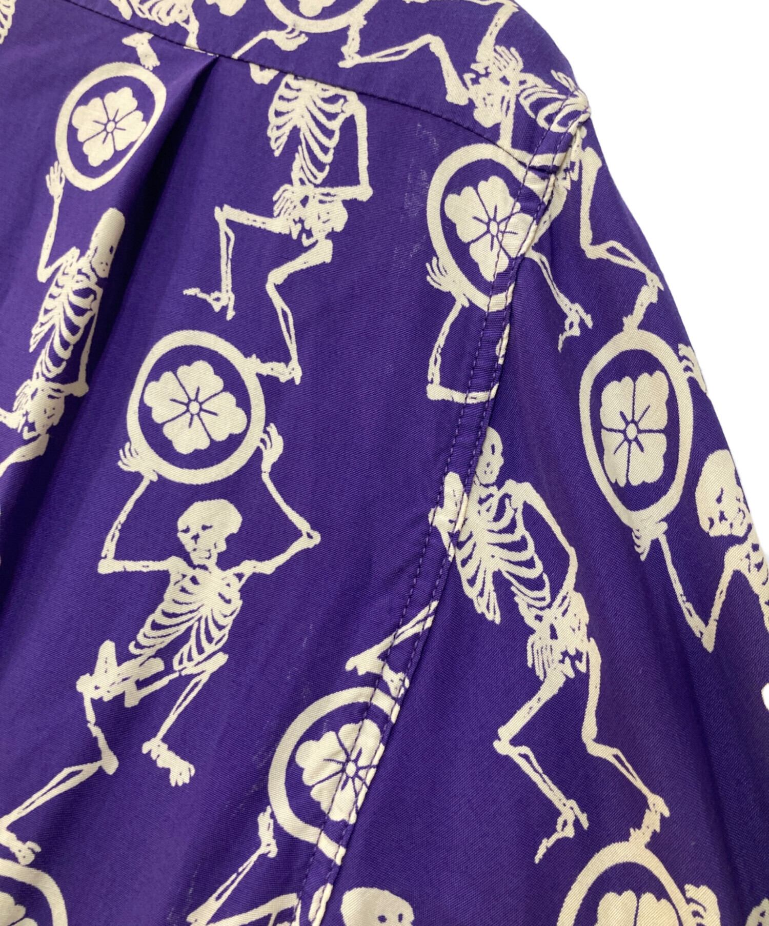 中古・古着通販】EVISU (エヴィス) 骸骨柄アロハシャツ パープル