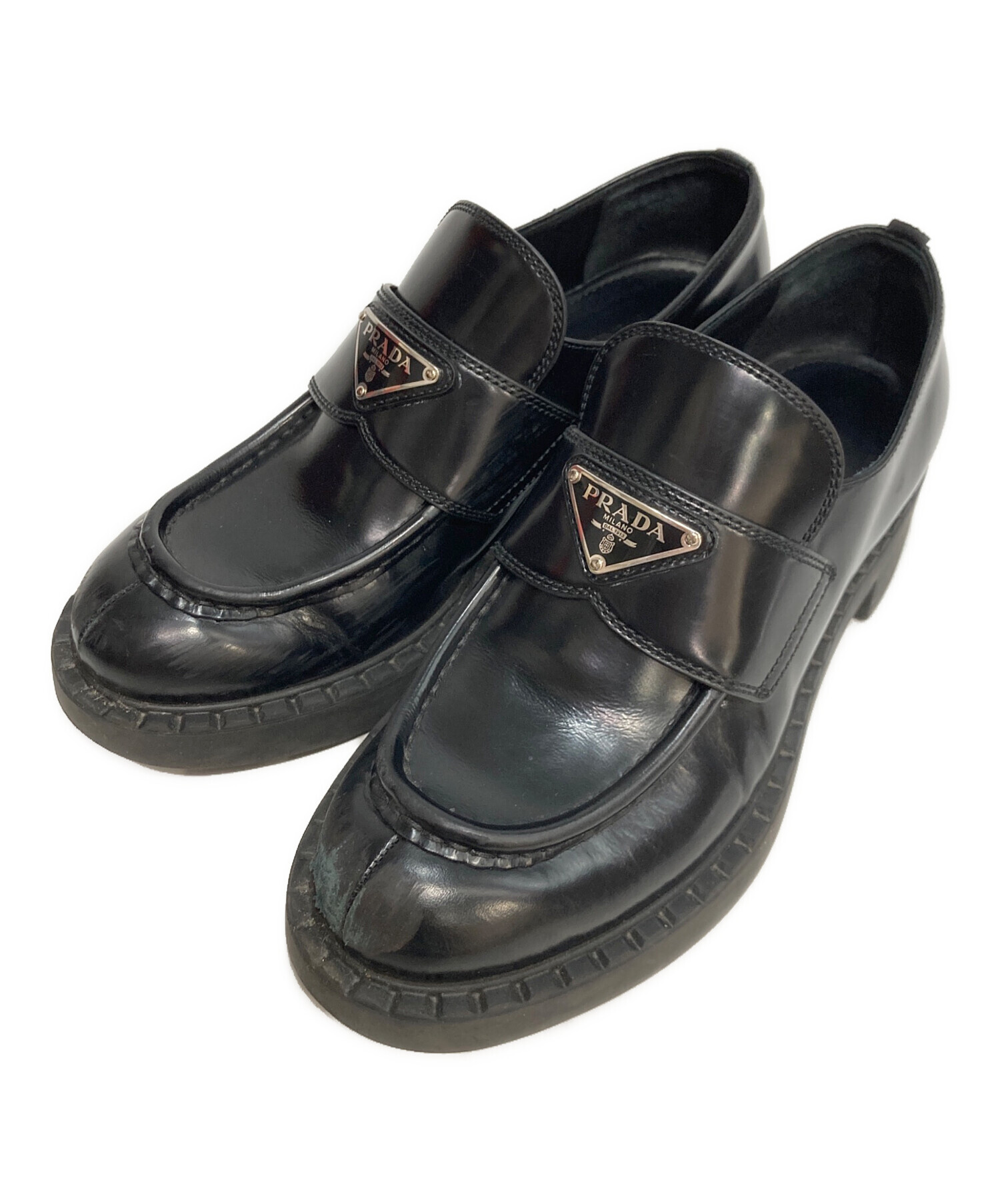 中古・古着通販】PRADA (プラダ) チョコレートブラッシュドレザーロ 