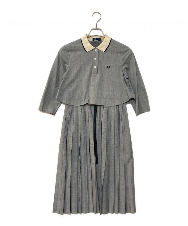 CAROLINA GLASER×FRED PERRY MEGワンピース グレー 中古・古着通販】FRED PERRY (フレッドペリー) CAROLINA GLASER