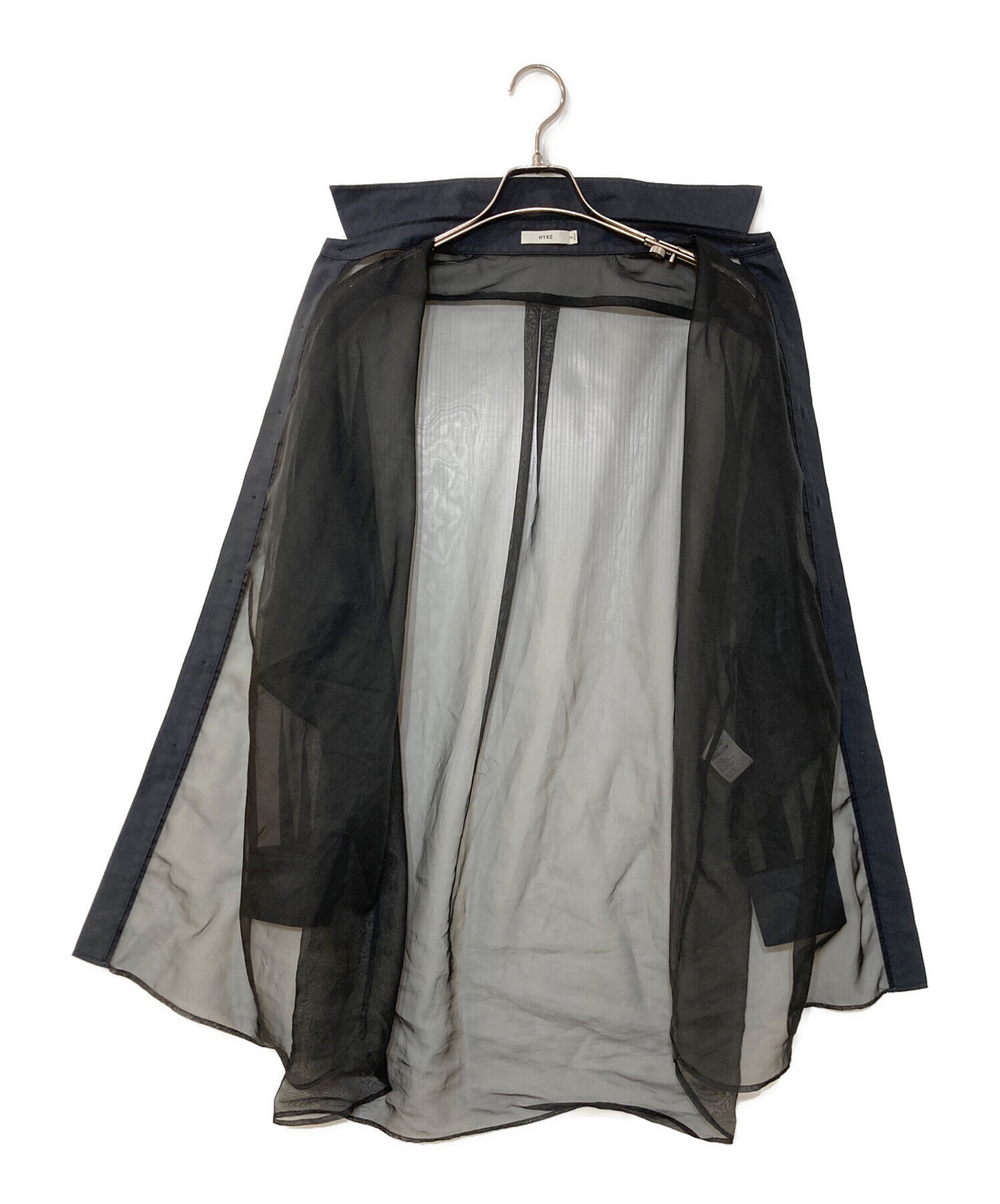 中古・古着通販】HYKE (ハイク) OXFORD SHIRT WITH SHEER DETAILING