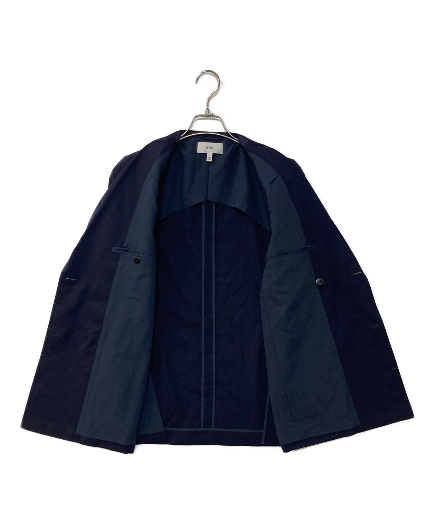 中古・古着通販】HYKE (ハイク) サイドベンツダブルブレザージャケット