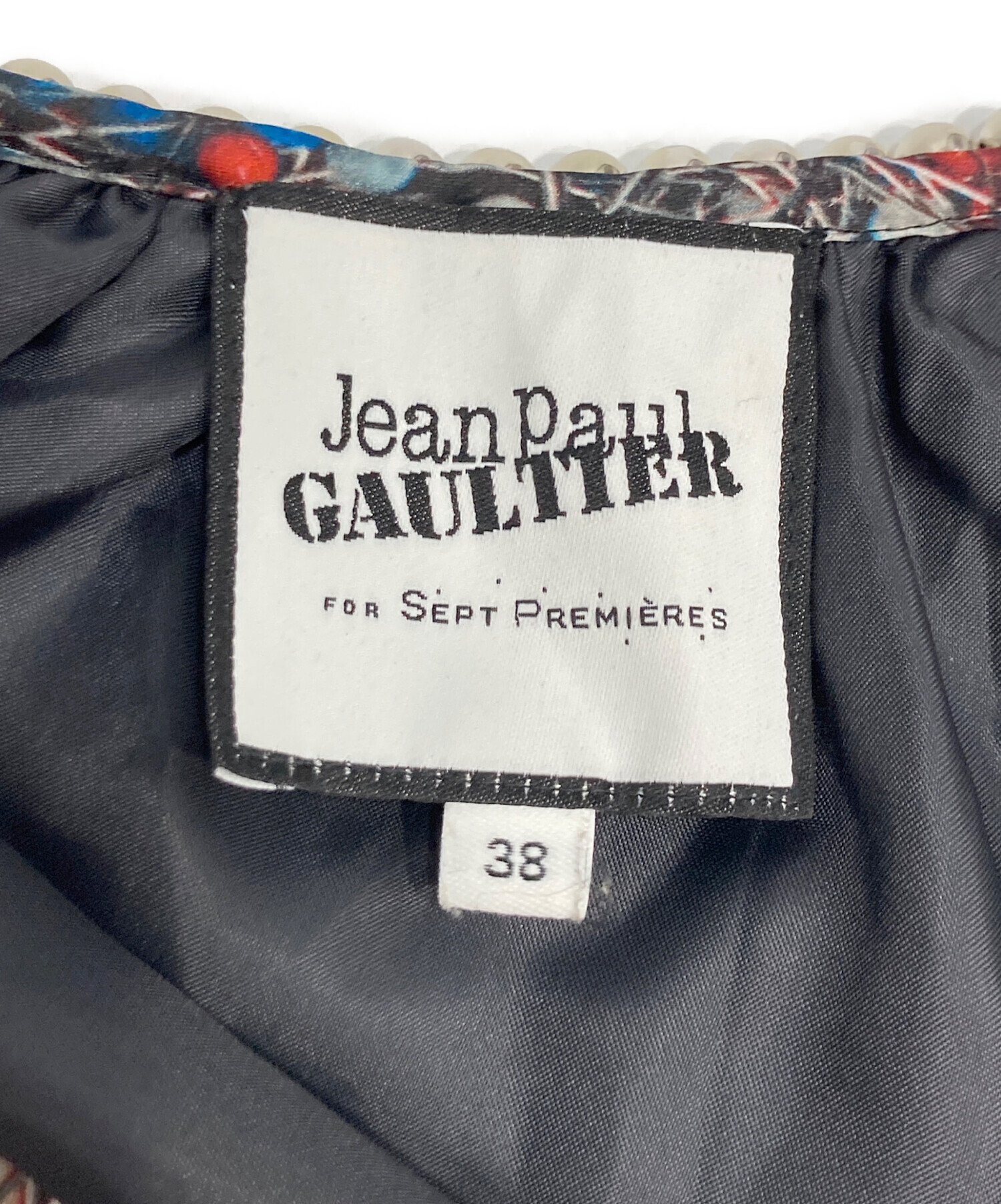 ノースリーブ顔プリントワンピース　ジャンポール　ゴルチェ 中古・古着通販】Jean Paul GAULTIER (ジャンポールゴルチェ) まち針柄