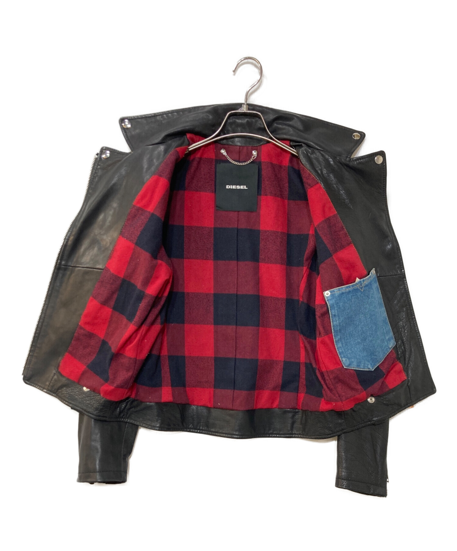中古・古着通販】DIESEL (ディーゼル) カウレザーダブルライダース