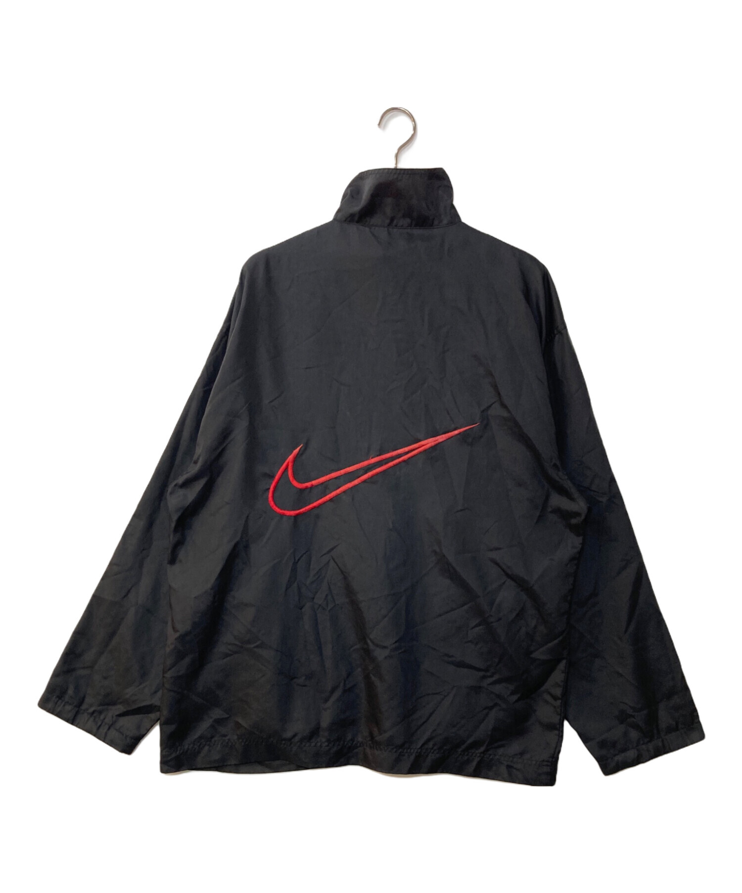 90s old nike アノラックジャケット　ナイロン 黒　センターロゴ　古着 中古・古着通販】NIKE (ナイキ) 90`sセンターロゴアノラック ブラック