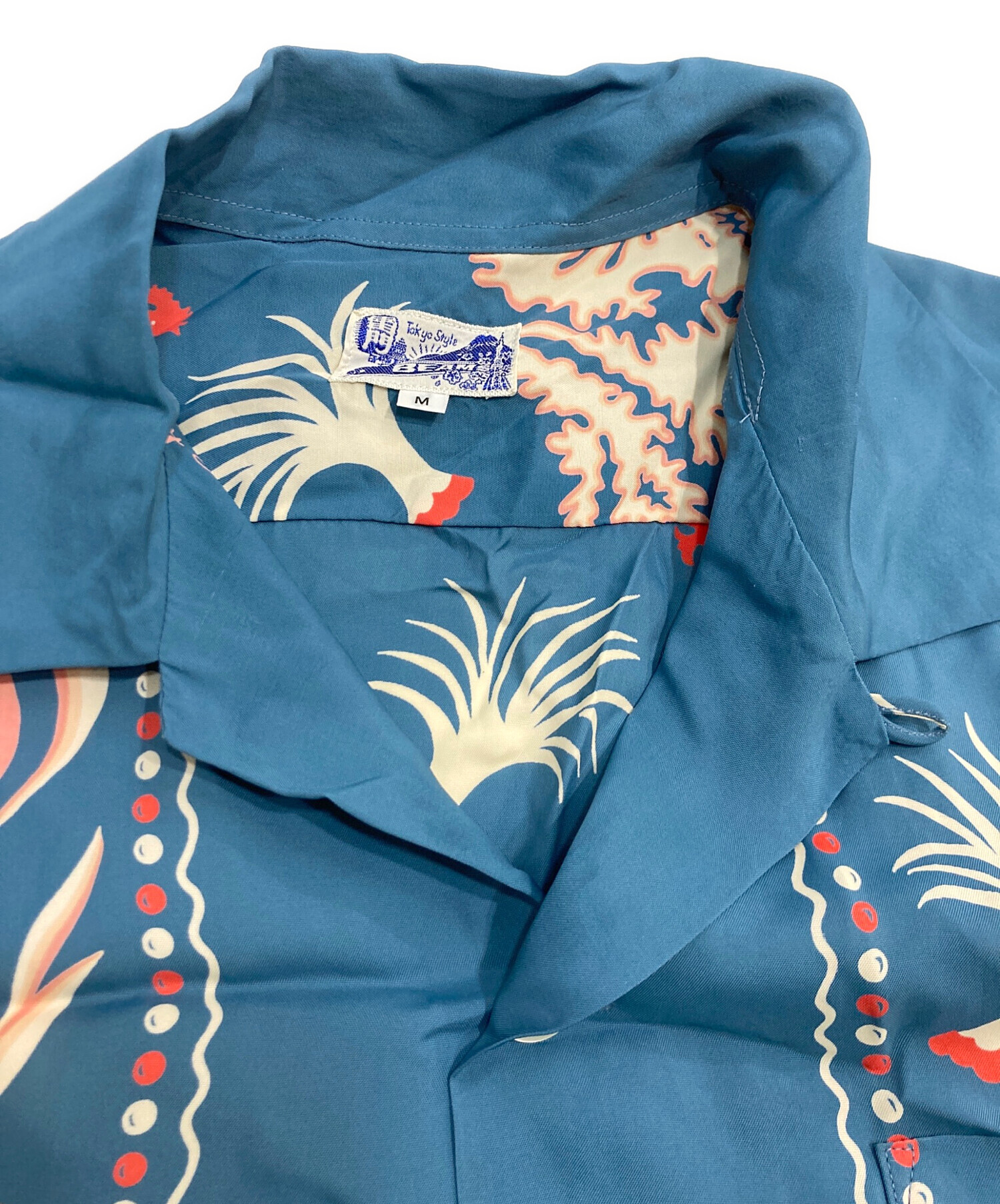 中古・古着通販】BEAMS (ビームス) 雷門アロハシャツ ブルー サイズ:M