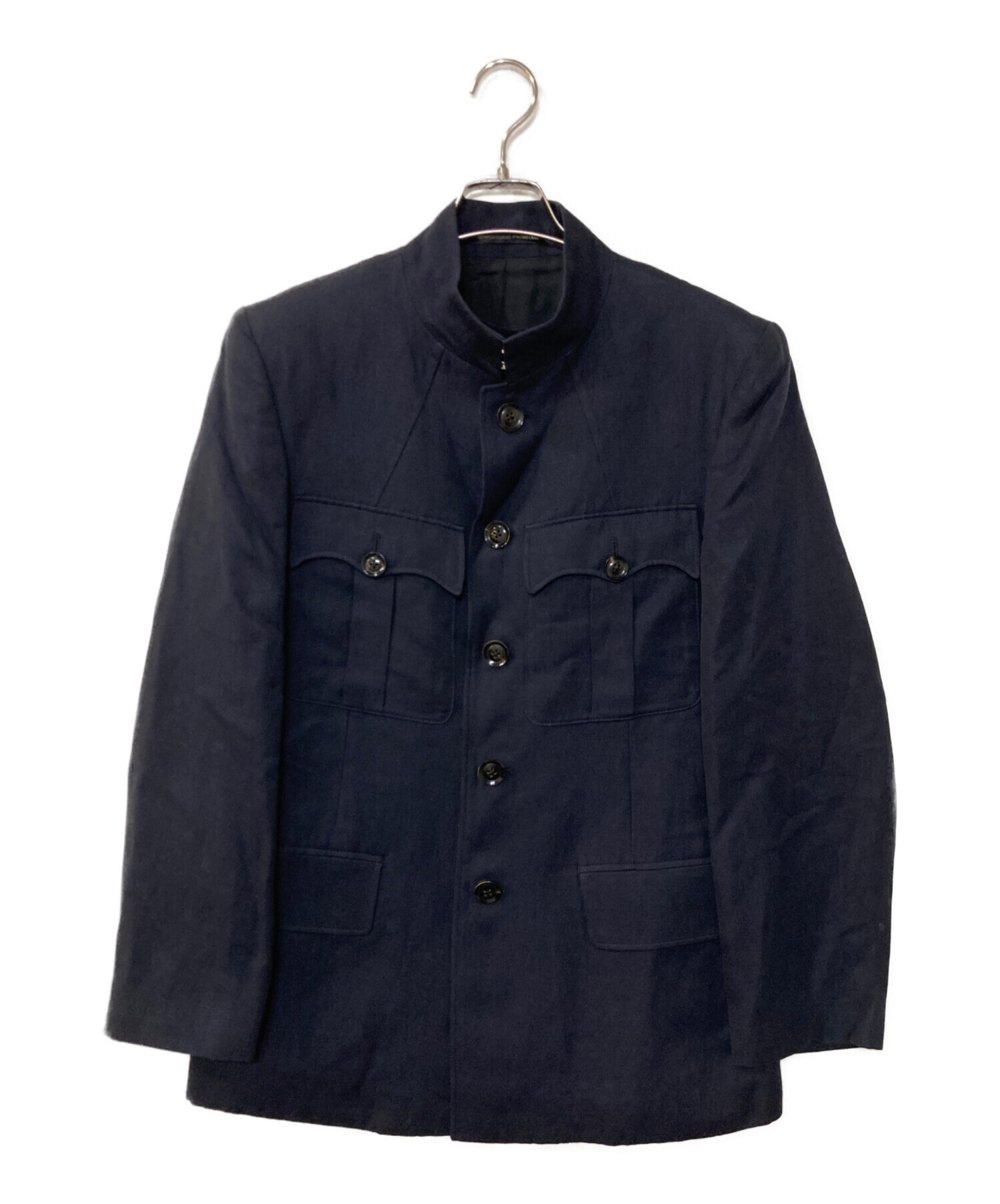 90s Y’s for men サファリジャケット ネイビー 中古・古着通販】Y's for men (ワイズフォーメン) リネンミリタリー