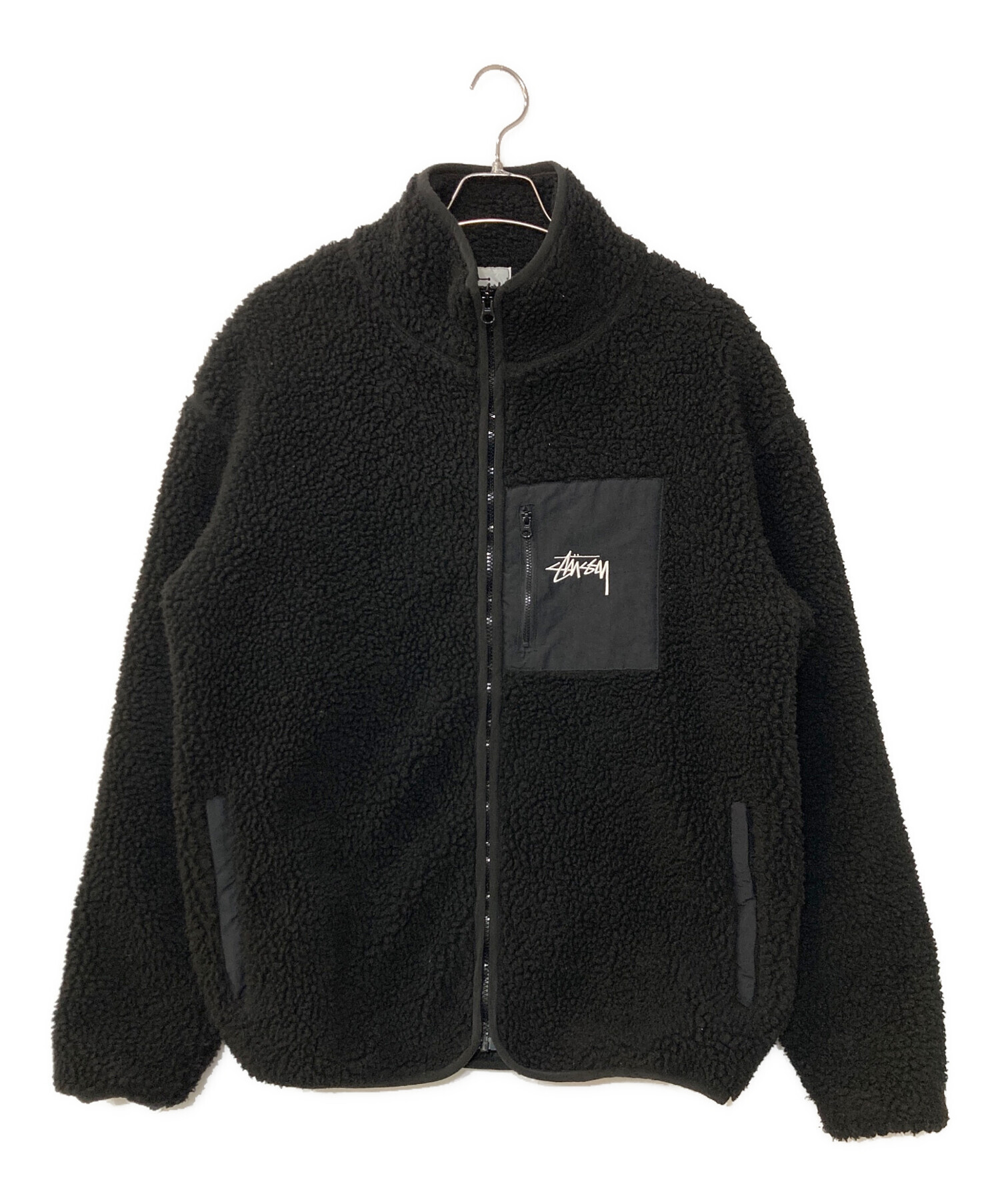 STUSSY ステューシー　ナイロン　フリース　ジャケット　ボア　vintage 中古・古着通販】stussy (ステューシー) ボアジャケット ブラック