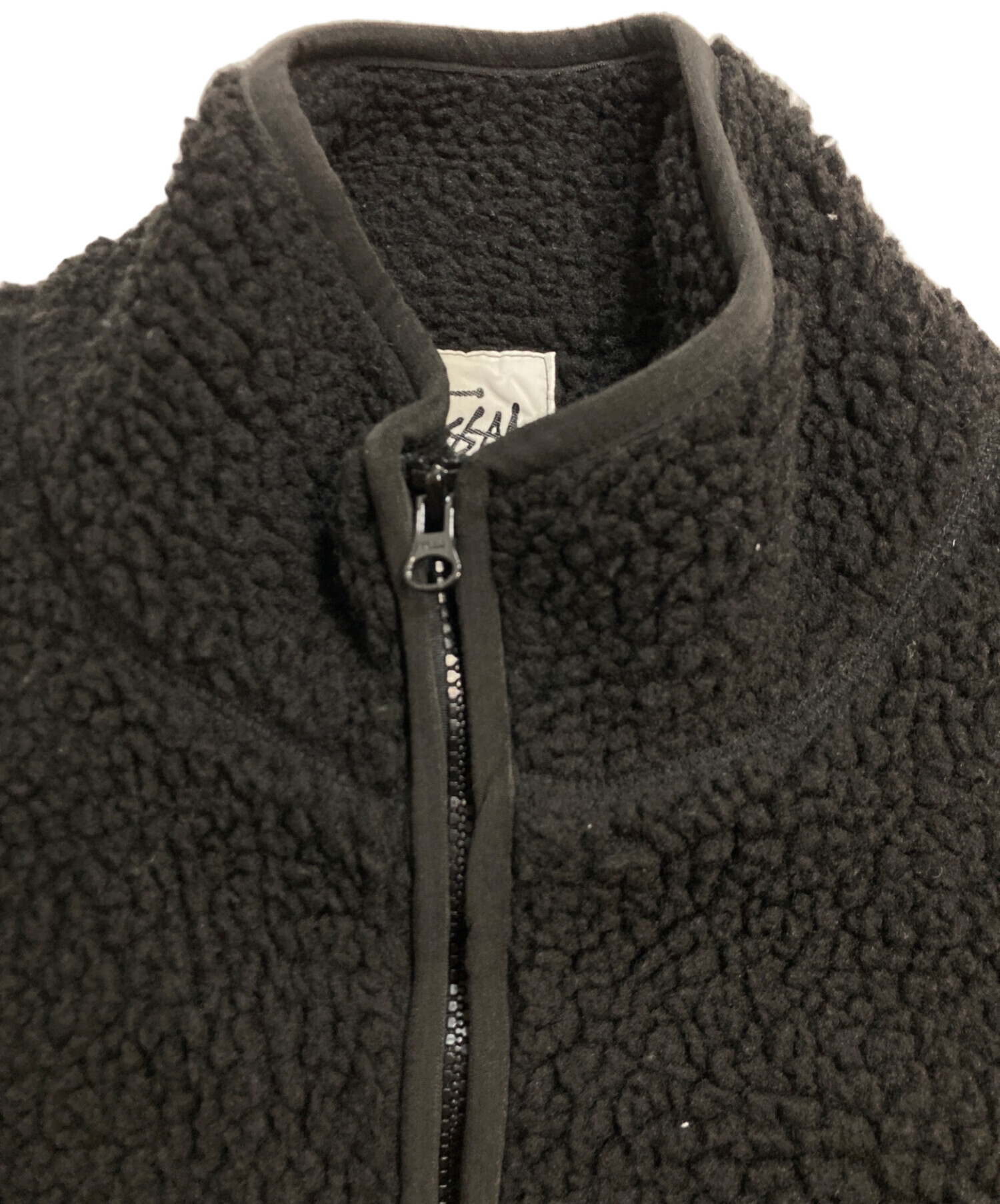 中古・古着通販】stussy (ステューシー) ボアジャケット ブラック